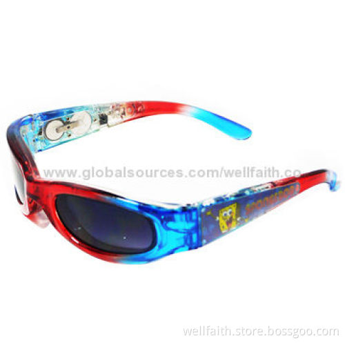 LED kids' sunglasses, made in China, wholesale